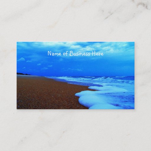 Customizable Flagler Beach Shoreline Business Cards