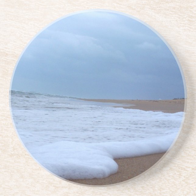 Flagler Beach Shoreline Sandstone Coaster (Front)