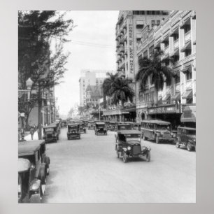 Flagler Street, Miami, 1926 Poster