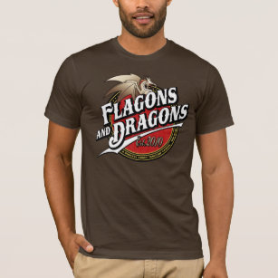 Flagons and Dragons Podcast Est.2010 Logo T-Shirt