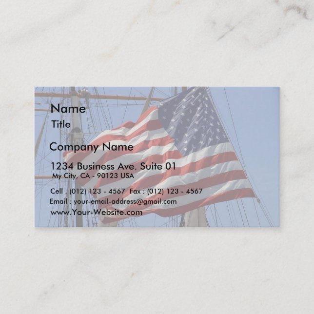 Flags American Business Card (Front)