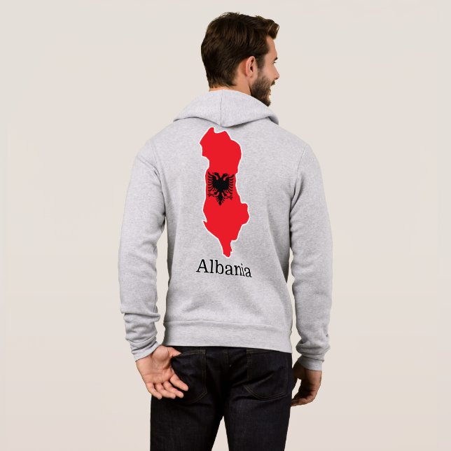 Flags and countries Albania Hoodie (Back Full)