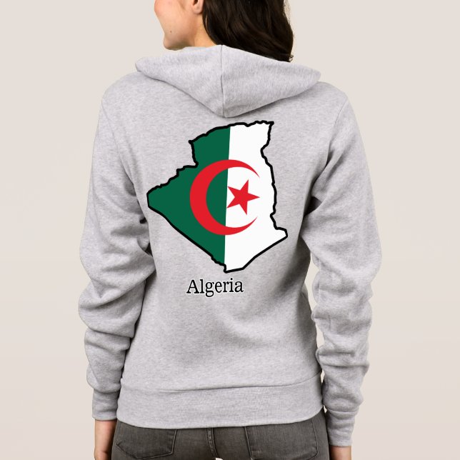 Flags and countries Algeria Hoodie (Back)