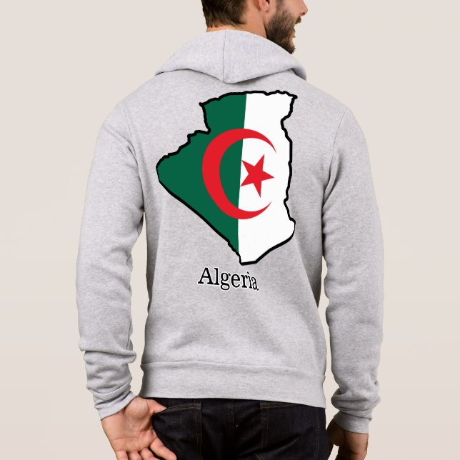 Flags and countries Algeria Hoodie (Back)