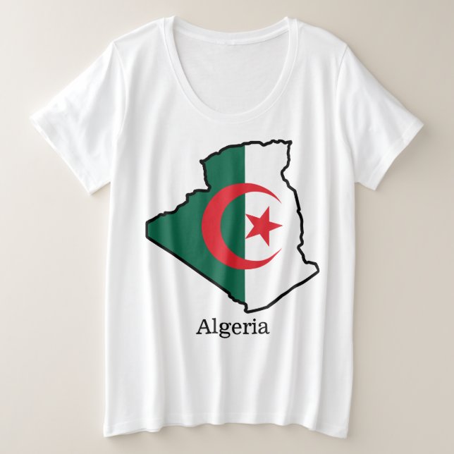 Flags and countries Algeria Plus Size T-Shirt (Design Front)