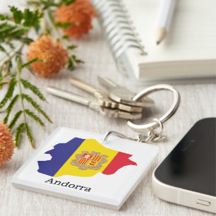 Flags and countries Andorra Keychain