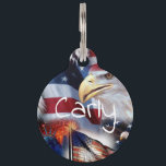 flags and Eagles Pet ID Tag<br><div class="desc"></div>