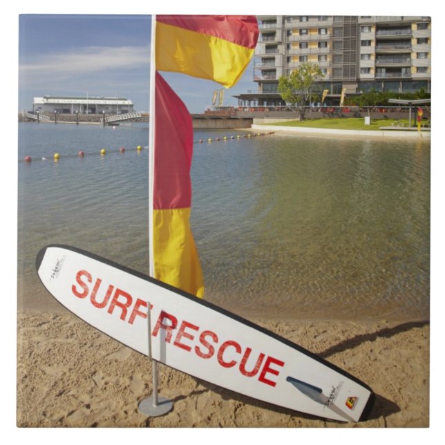 Flags and surf rescue board tile (Front)
