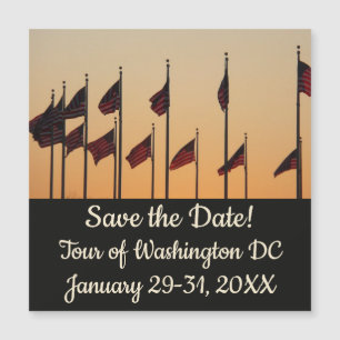 Flags at Sunset American Patriotic USA