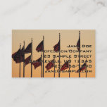 Flags at Sunset American Patriotic USA Business Card