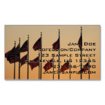 Flags at Sunset American Patriotic USA Business Card Magnet