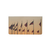 Flags at Sunset American Patriotic USA Checkbook Cover (Front)