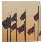 Flags at Sunset American Patriotic USA Cloth Napkin