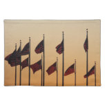 Flags at Sunset American Patriotic USA Cloth Placemat