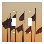Flags at Sunset American Patriotic USA Light Switch Cover