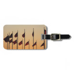 Flags at Sunset American Patriotic USA Luggage Tag