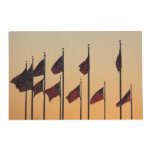 Flags at Sunset American Patriotic USA Placemat