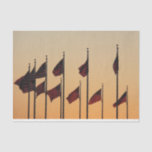 Flags at Sunset American Patriotic USA Tissue Paper