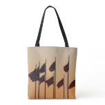 Flags at Sunset American Patriotic USA Tote Bag