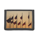 Flags at Sunset American Patriotic USA Trifold Wallet