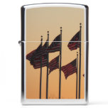 Flags at Sunset American Patriotic USA Zippo Lighter
