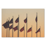 Flags at Sunset I American Patriotic USA Tissue Paper