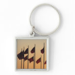 Flags at Sunset Keychain