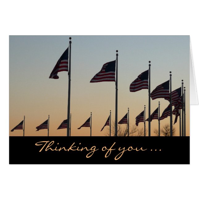 Flags at Sunset Photography Thinking of You (Front Horizontal)