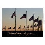 Flags at Sunset Photography Thinking of You Cards