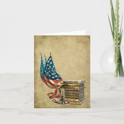 Flags Books  Candle_ Prim Lil Note Cards