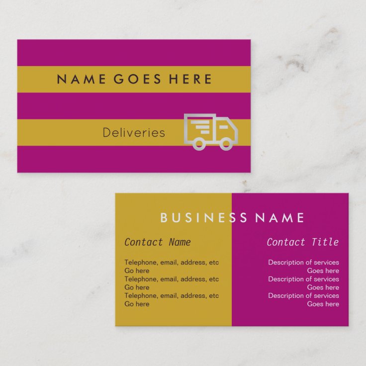 "Flags" Delivery Service Business Cards Zazzle