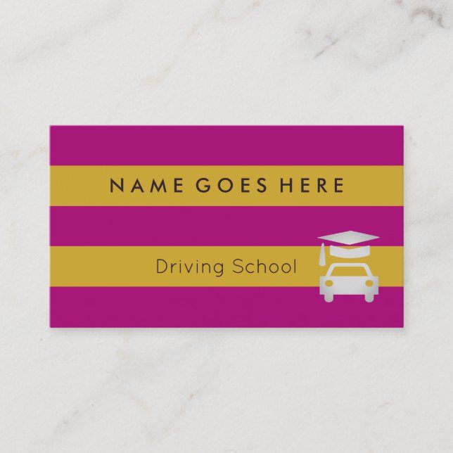 "Flags" Driving Instructor Business Cards (Front)