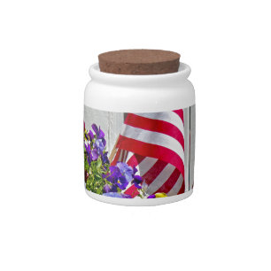 Flags + Flowers Candy Jar