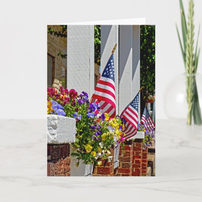 Flags + Flowers Card (Front)