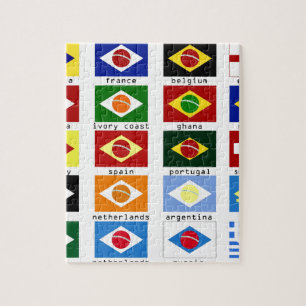 flags for the world cup in Brazil Jigsaw Puzzle