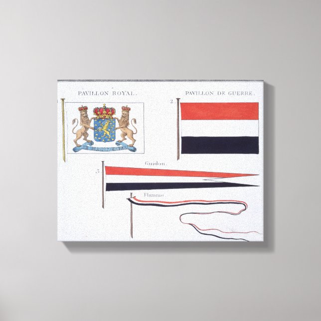 Flags from the Kingdom of the Netherlands, from a Canvas Print (Front)