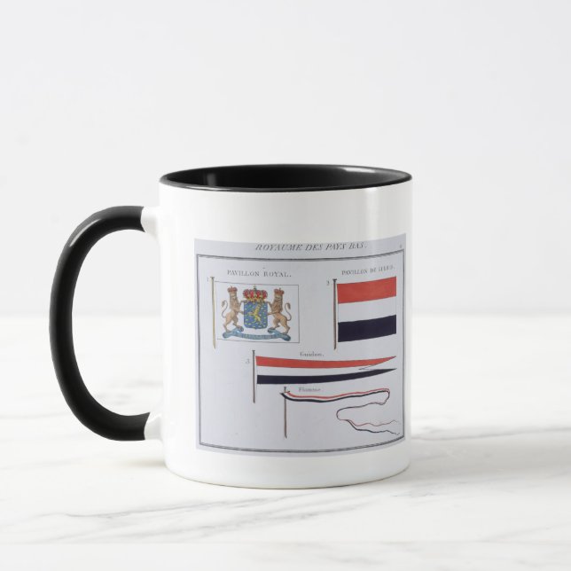 Flags from the Kingdom of the Netherlands, from a Mug (Left)