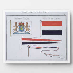 Flags from the Kingdom of the Netherlands, from a Plaque