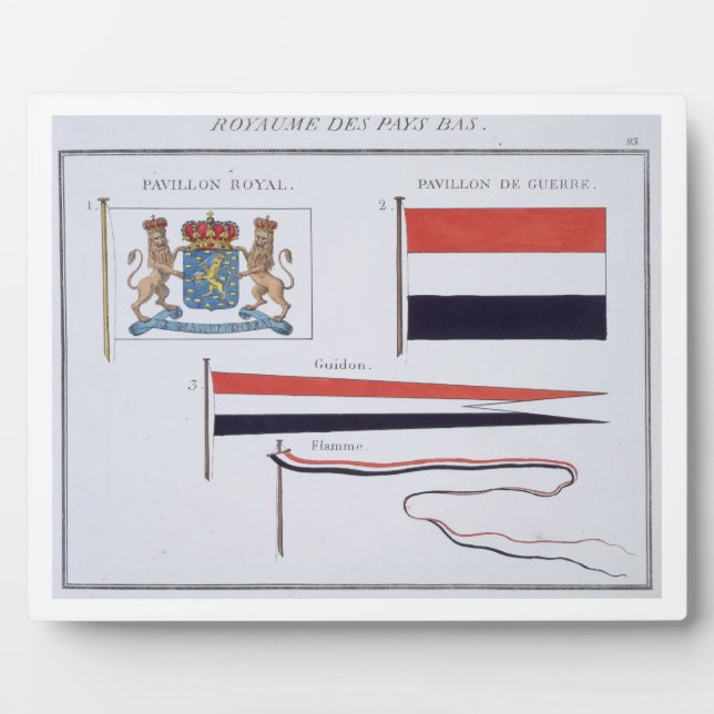 Flags from the Kingdom of the Netherlands, from a Plaque (Front)