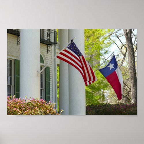 Flags Goodman LeGrand House Tyler Texas Poster