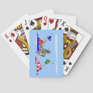 flags map poker cards