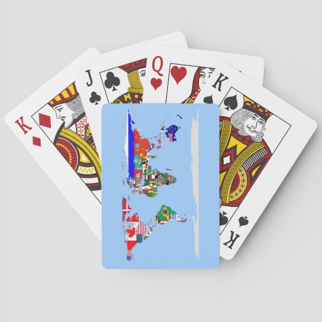 flags map poker cards (Back)