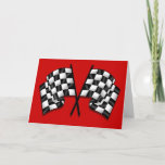 Flags - Motorsport chequered flag racing Card