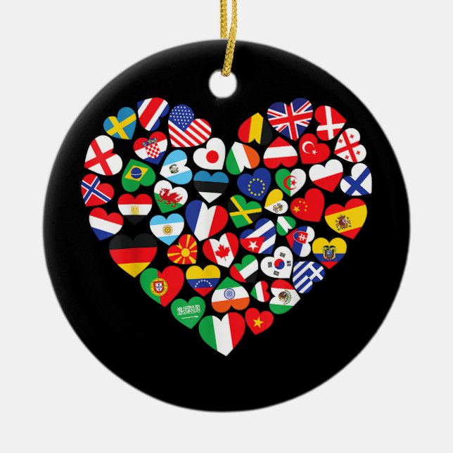 Flags of Countries of the World international flag Ceramic Ornament (Front)