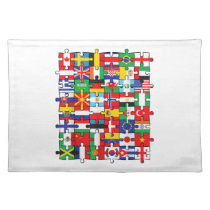 Flags of Countries of the World international flag Cloth Placemat