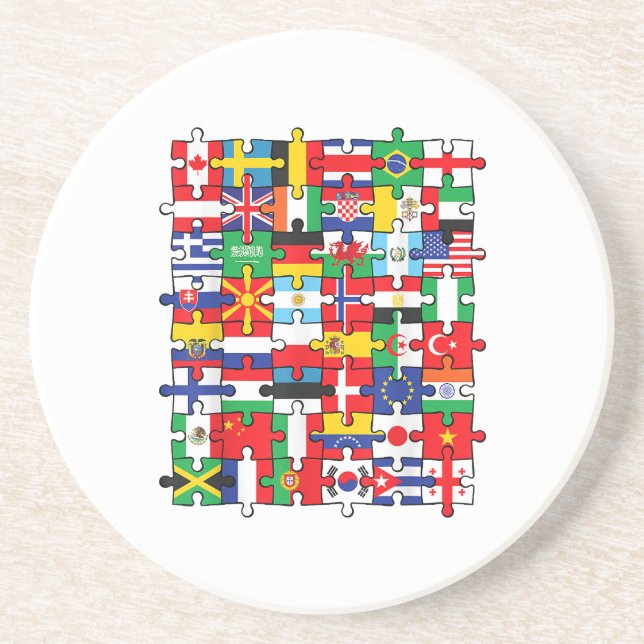 Flags of Countries of the World international flag Coaster (Front)