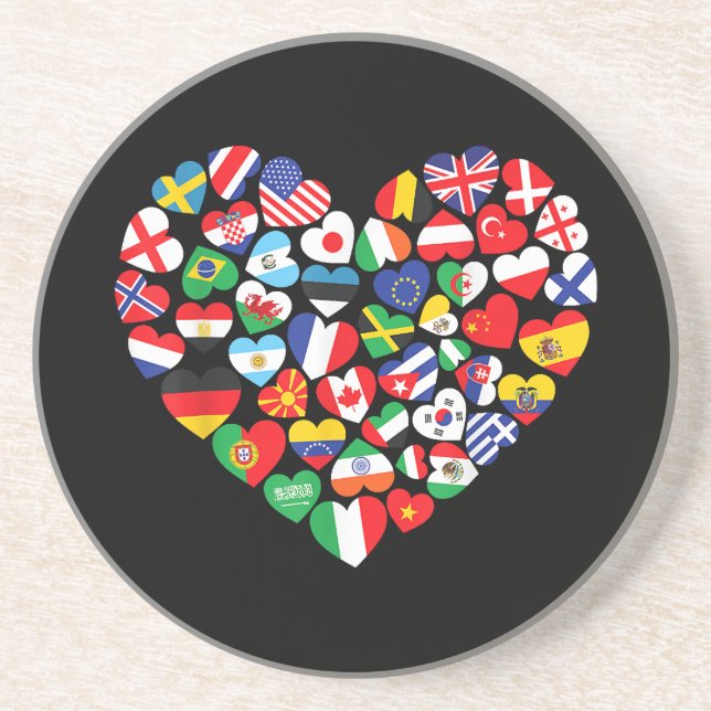 Flags of Countries of the World international flag Coaster (Front)