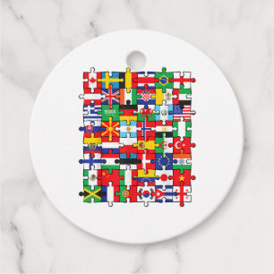 Flags of Countries of the World international flag Favor Tags
