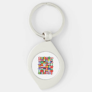 Flags of Countries of the World international flag Keychain