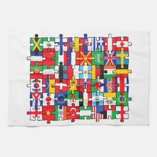 Flags of Countries of the World international flag Kitchen Towel